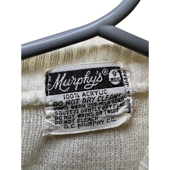 Vintage Murphy’s infant sweater yellow squirrel and stripe pattern - Picture 3 of 5